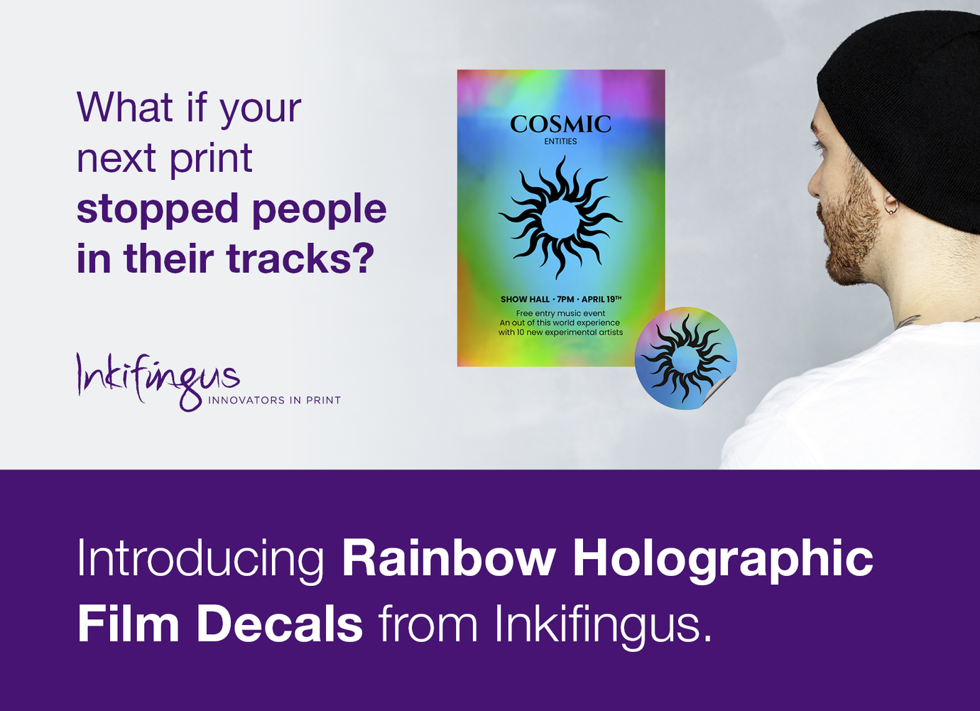 Make Your Next Print Impossible to Ignore with Rainbow Holographic Film Decals